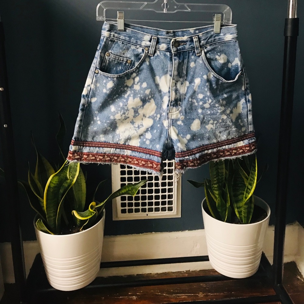Handmade/sewn denim shorts from local artist